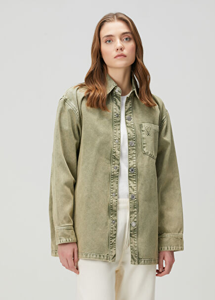 Khaki Denim Over Shirt