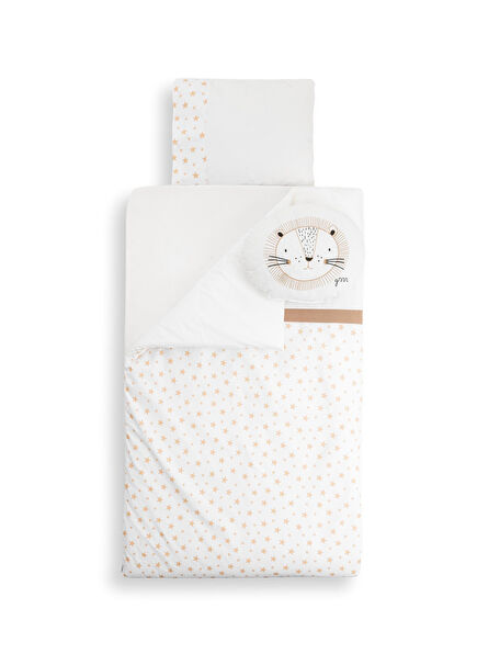 Bej Pamuklu 6 Parça Park Yatak ve Beşik Unisex Bebek Uyku Seti 