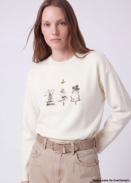 Off-White Embroidered Sweater
