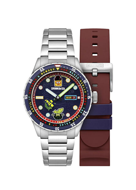 SP-5171-22 Metalik Gri Çelik Erkek Kol Saati