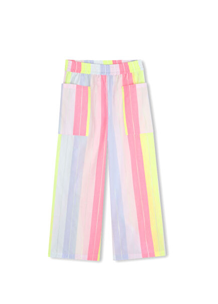 Multicolored Striped Girls Pants