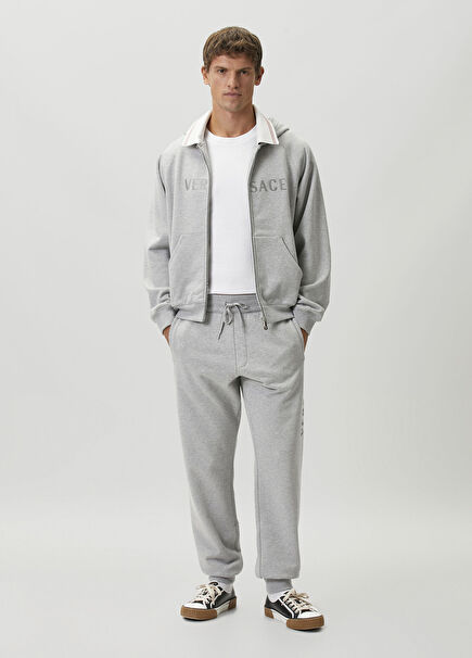 Grey Waist Corded Jogger Sweatpants