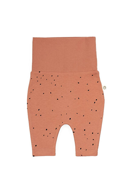 Cosmos Pembe Organik Pamuk Yüksek Bel Unisex Bebek Pantolon