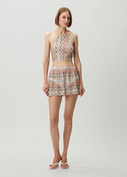 Zigzag Patterned Shorts