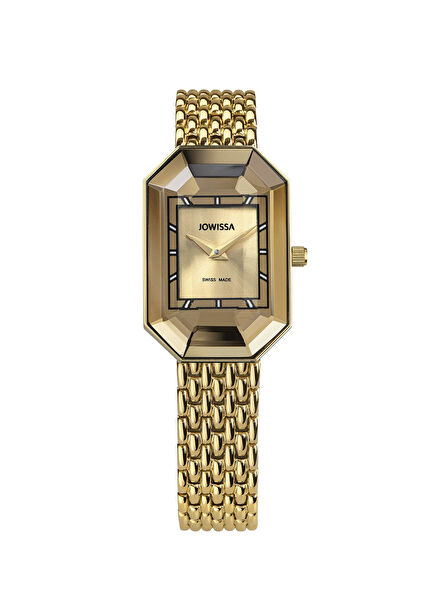 Facet Emerald Gold Steel Women's Wristwatch