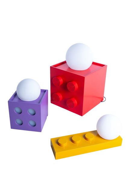 Lum Family Colored Wooden Floor Lamp