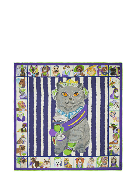 British Shorthair Love Silk Scarf