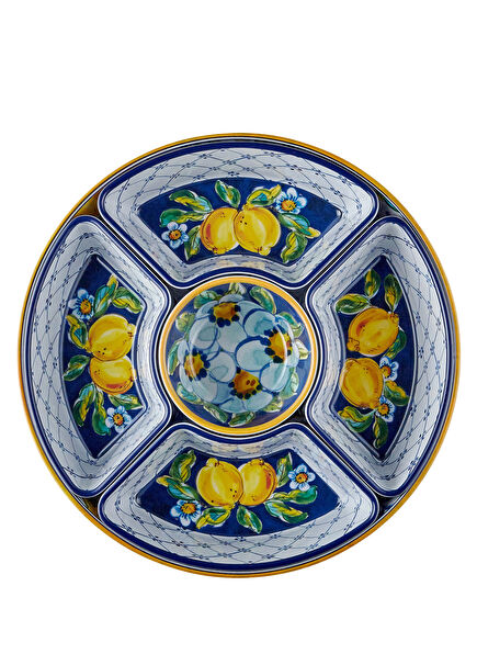 Limoncello 5 Bölmeli Melamin Servis Tepsisi