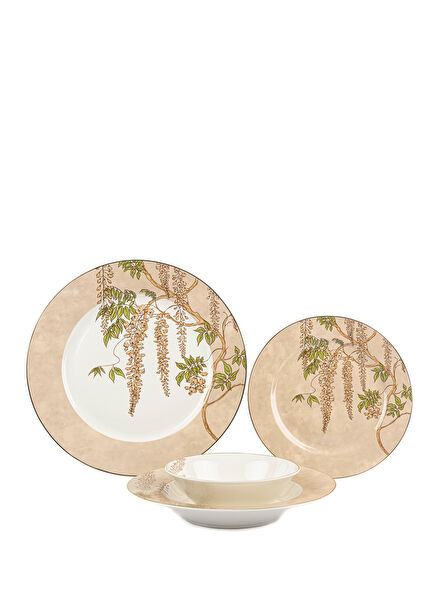Heaven Tree 24 Parça Bej Porselen Yemek Takımı