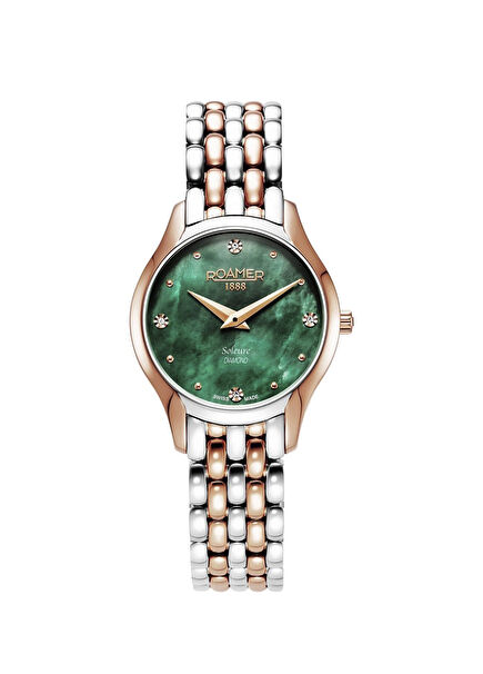 547857 49 75 50 Grey Rose Gold Steel Women's Wristwatch