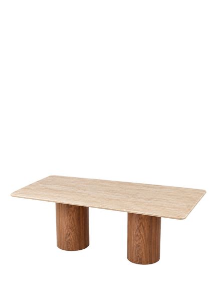 Amos Cream Travertine Dining Table