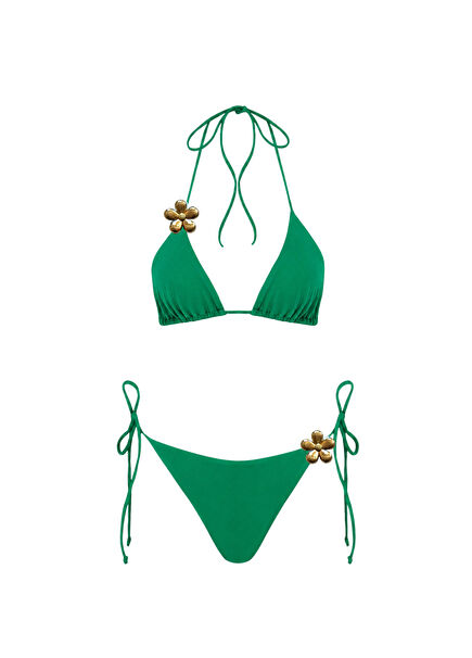 Flower Bomb Gigi Model Yeşil Kadın Bikini Takımı