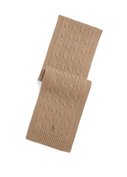 Bej Saç Örgülü Erkek Çocuk Atkı