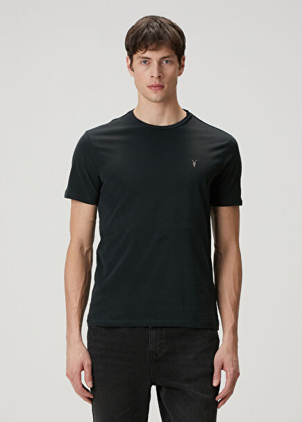 Brace Black Logo Embroidered T-Shirt