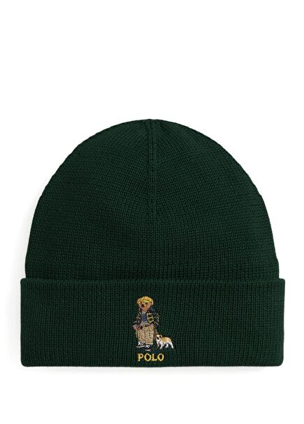 Yeşil Logo Nakışlı Erkek Çocuk Bere