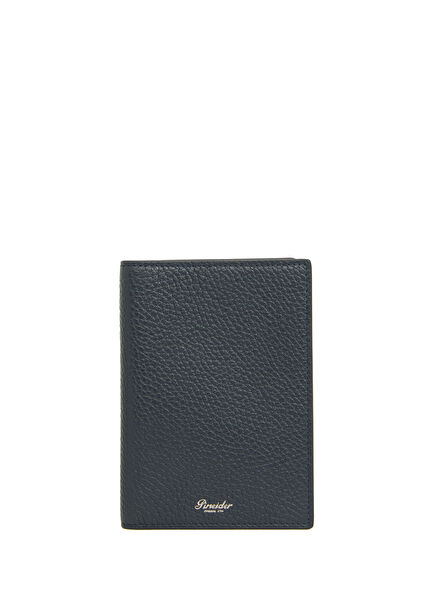 Navy Blue Leather Passport Holder