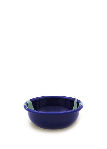 Primavera Mint Navy Blue Enamel Bowl 12 cm