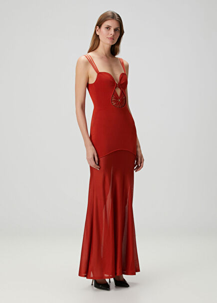 Red Maxi Evening Dress