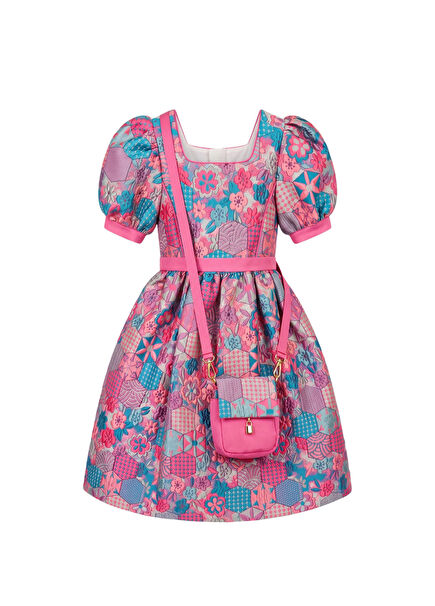 Blossom Patch Pink Patterned Girl's Dress