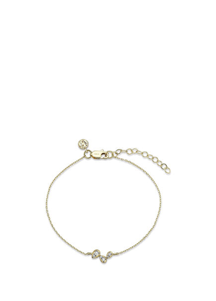 Drova Trio Mini Pırlanta Taşlı 14 Ayar Altın Kadın Bileklik 