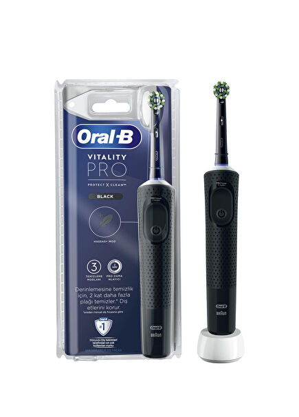 D103 Vitality Pro Protect x Clean Black Rechargeable Toothbrush