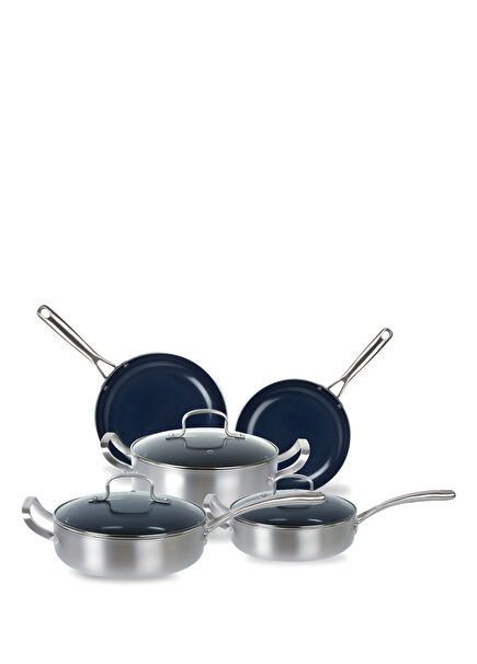 Mare Collection 8 Parça Çelik Tencere ve Tava Seti