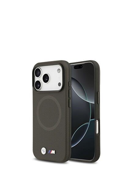 iPhone 17 Pro M Logo Perforated M Design Smoked Magsafe Compatible Phone Case