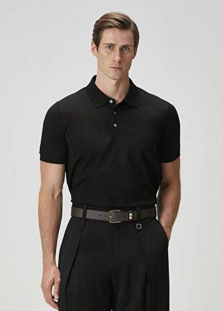 Siyah Polo Yaka T-shirt