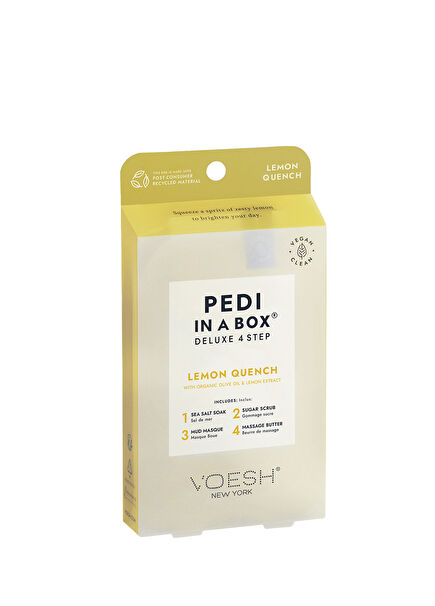 New York Pedi In A Box Deluxe Lemon Quench 4-Step Pedicure Set