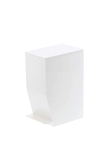 Hygienic Step-on White Trash Can