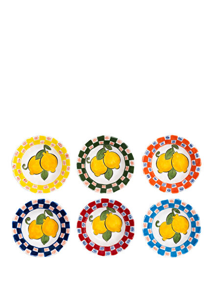 Amalfi Coast Collection 6’lı Seramik Çay Tabağı Seti