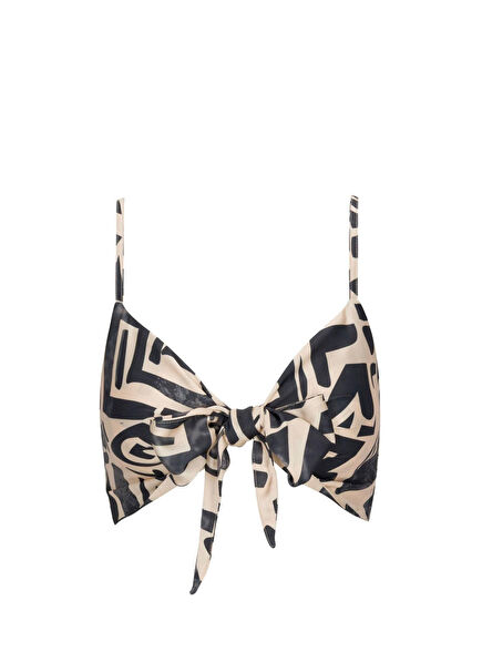 Sugarcane Geometrik Desenli Bağlamalı Kadın Büstiyer