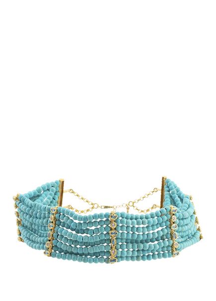 Patmos Waves 24 Ayar Altın Kaplama Kadın Choker