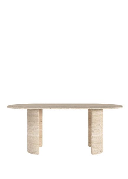 Luna Travertine Dining Table