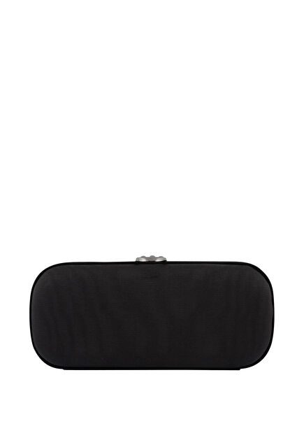 Clea Clutch Midnight Black Satin Women's Hand Portfolio