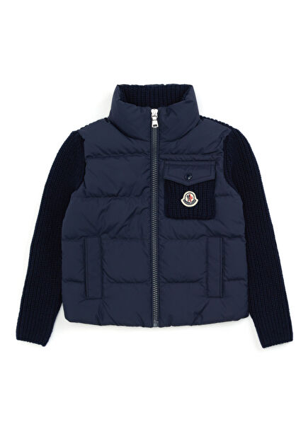 Dark Blue Boy'S Wool Cardigan