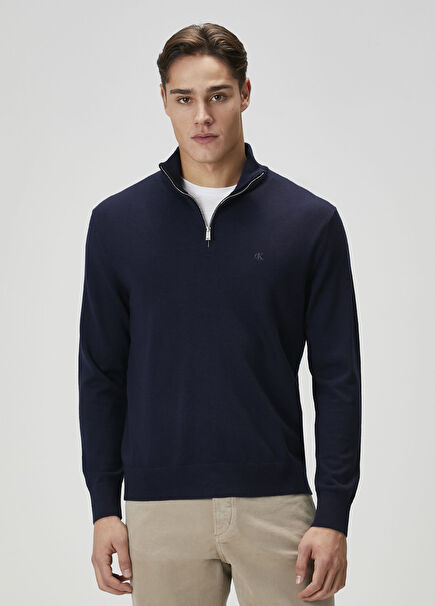 Blue Collar Zipper Sweater