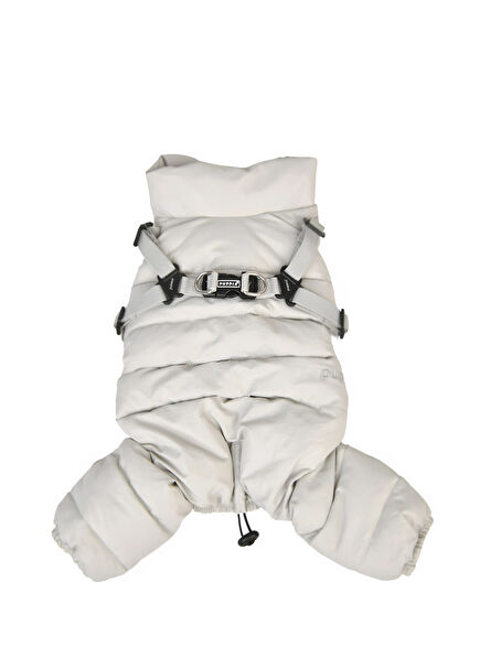 Cotton Touch Gri Tasmalı Köpek Tulumu