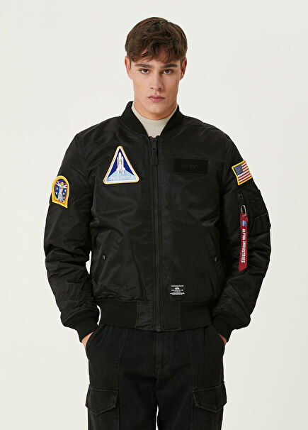 Black Patch Detailed Coat