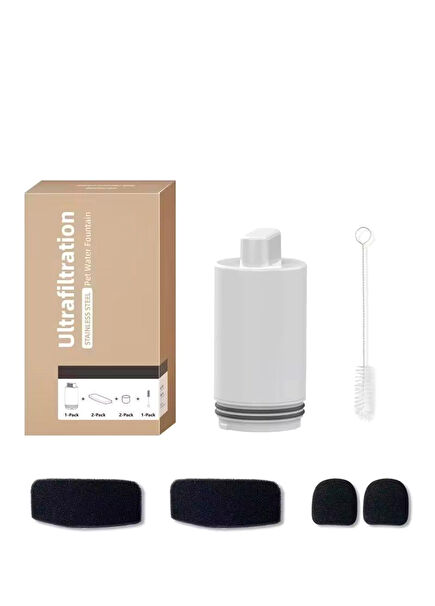 Beyaz Metal Kedi Köpek Su Kabı Filtresi WF009 