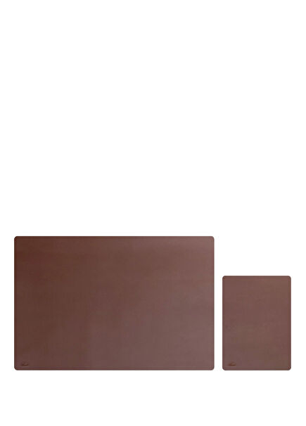 Kahverengi Deri Masa Matı ve Mouse Pad Seti 
