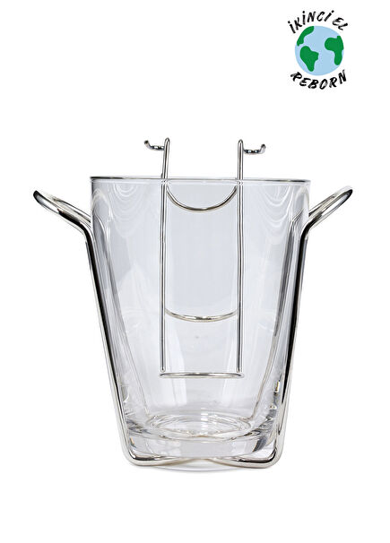 Riva Grey Crystal Silver Plated Ice Bucket