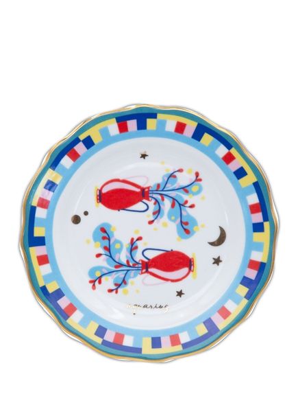 Zodiac Vibe Kova Burcu Porselen Pasta Tabağı 16 cm