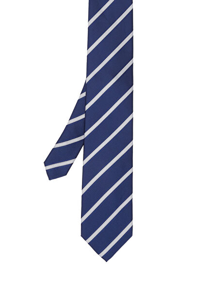 Lacivert Çizgili Kravat