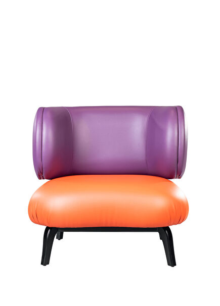 Karma Turuncu Mor Deri Berjer