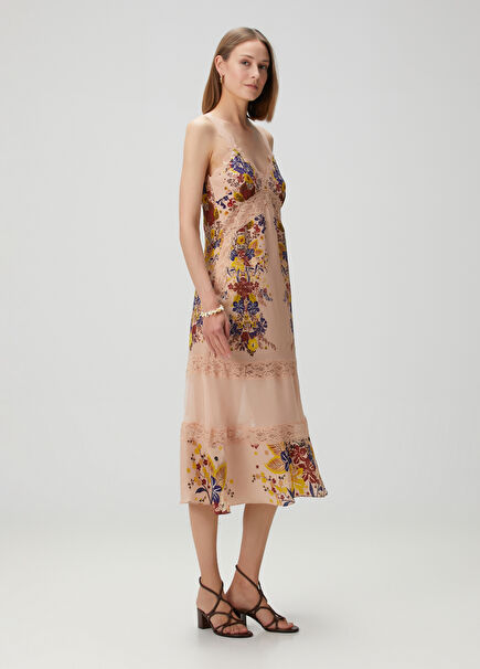 Beauty Bouquet Powder Midi Dress