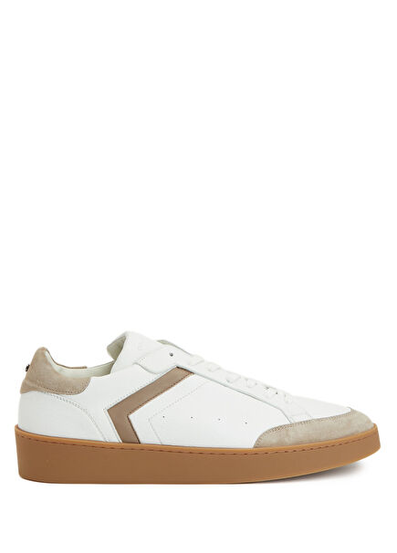 Beyaz Erkek Deri Sneaker