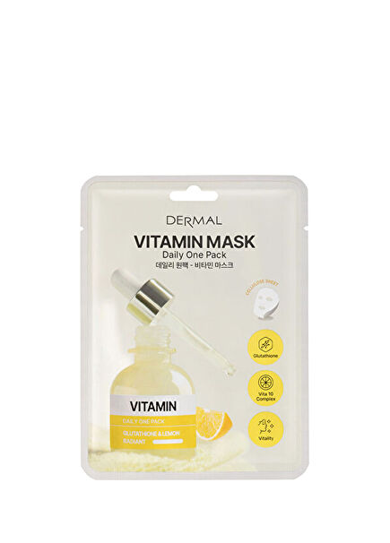 Vitamin Kuru ve Yorgun Ciltler İçin Nemlendirici ve Canlandırıcı Kore Maskesi 23 gr 3 Adet