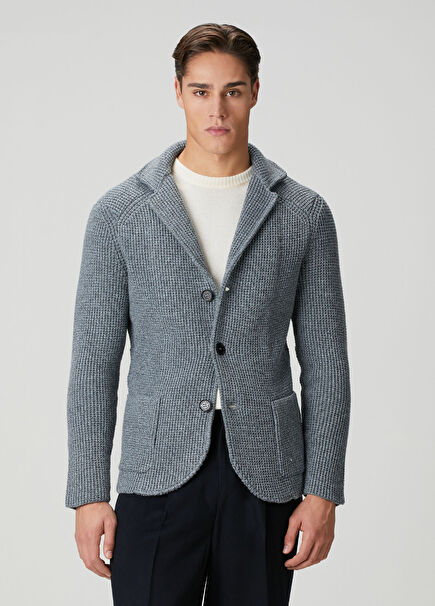 Gri Yün Triko Hırka