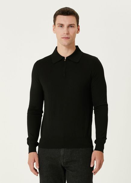 Black Polo Wool Sweater